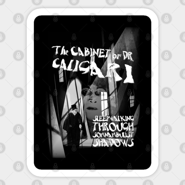 The Cabinet Of Dr. Caligari. Sticker by OriginalDarkPoetry